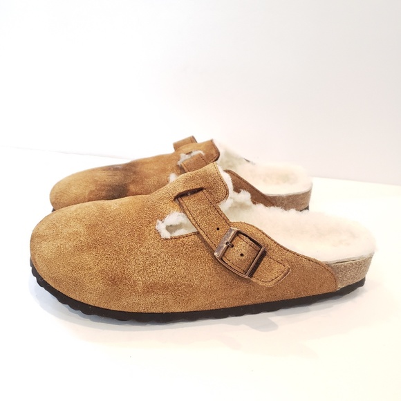birkenstock boston shearling mink